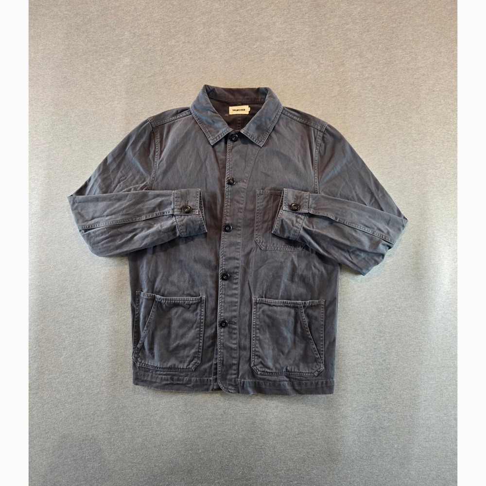 Taylor Stitch Ojai Jacket Mens 40 Medium Charcoal Grey Organic Cotton Chore Coat